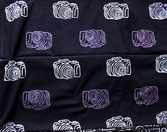 2.5 meters camera block print soft cotton fabric