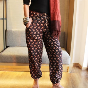 Unisex-Boho-Hose aus atmungsaktivem Baumwollstoff