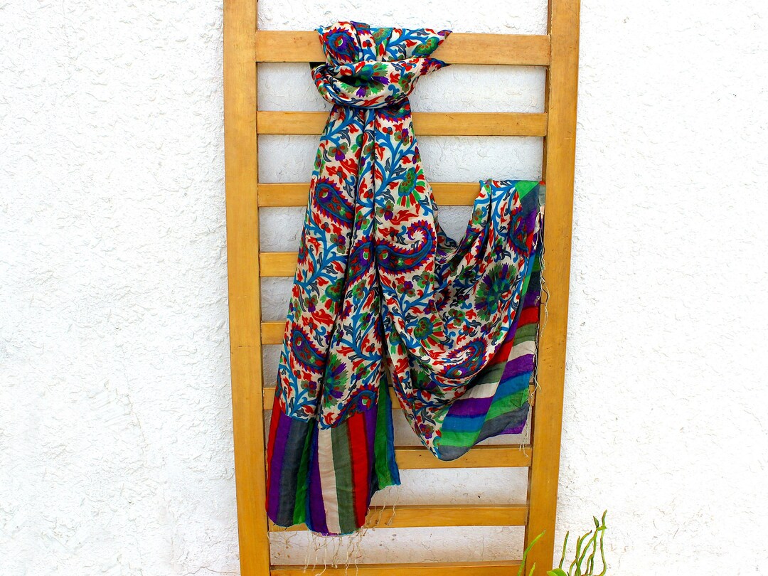 プレゼントを選ぼう！ Silk Pure Paisley Canada Etsy - Her for Gift Stole 小物