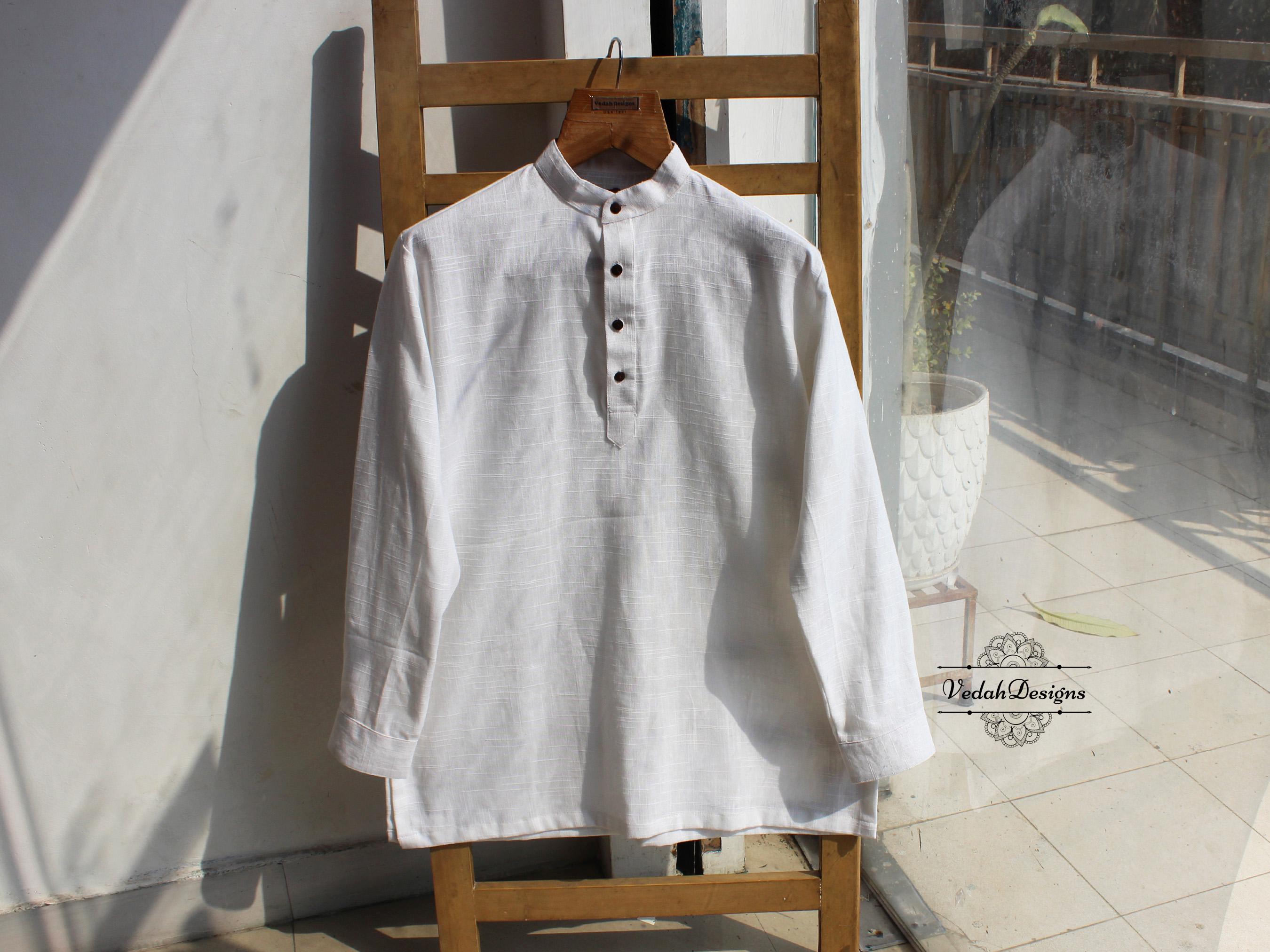 Men Khadi Cotton Shirt With Long Sleeve Shirt, Men Khadi