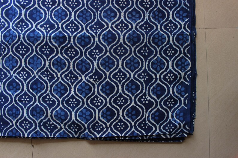 Made to order Indigo block print dress cotton dress, long Maxie dress Option 2