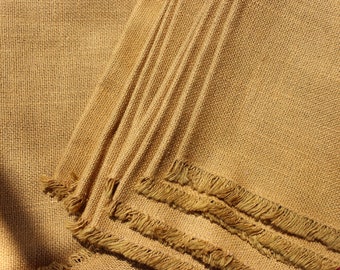 2.5 meters yellow ochre cotton slub fabric