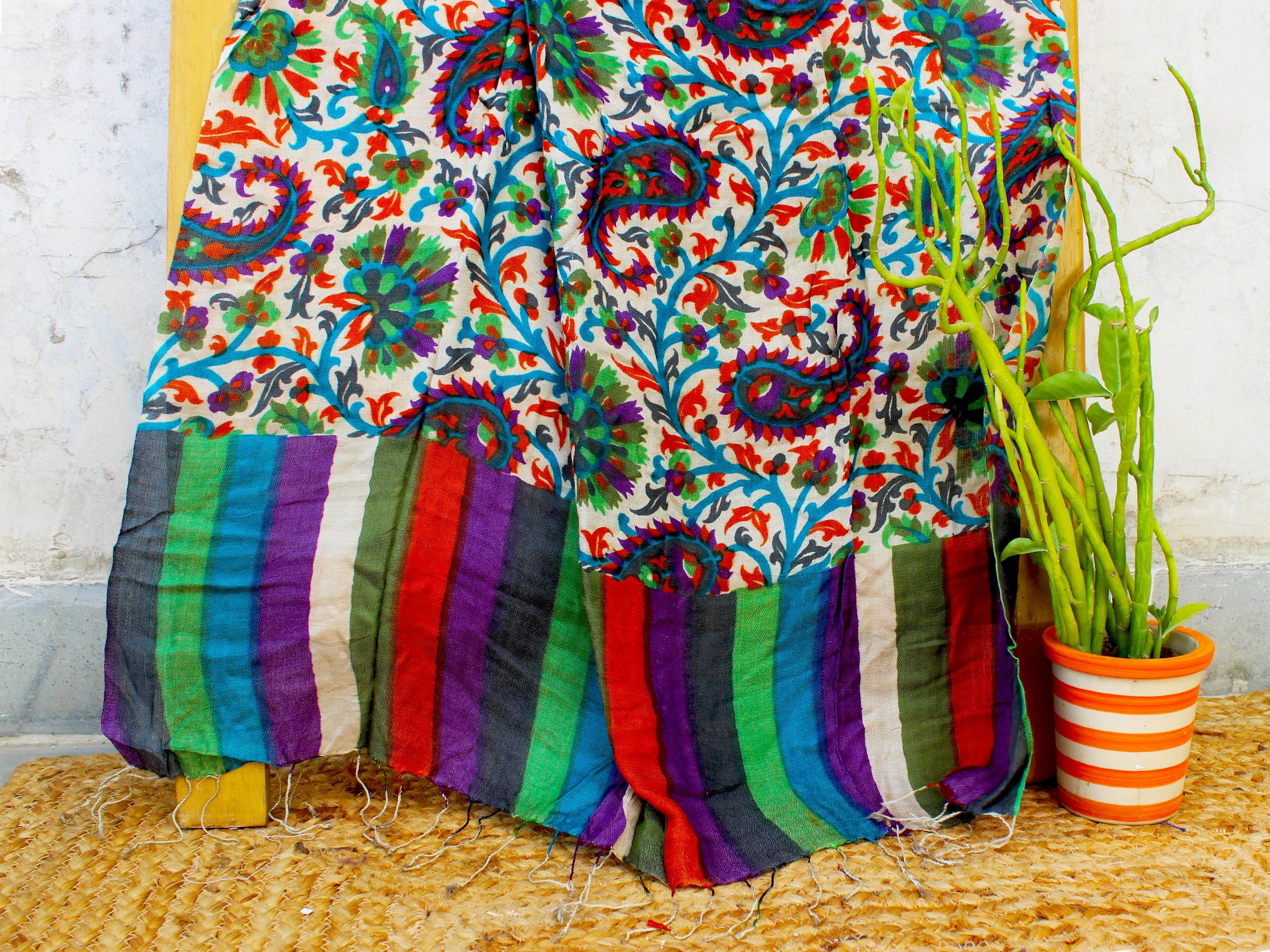 Pure Silk Paisley Stole Gift for Her - Etsy Canada