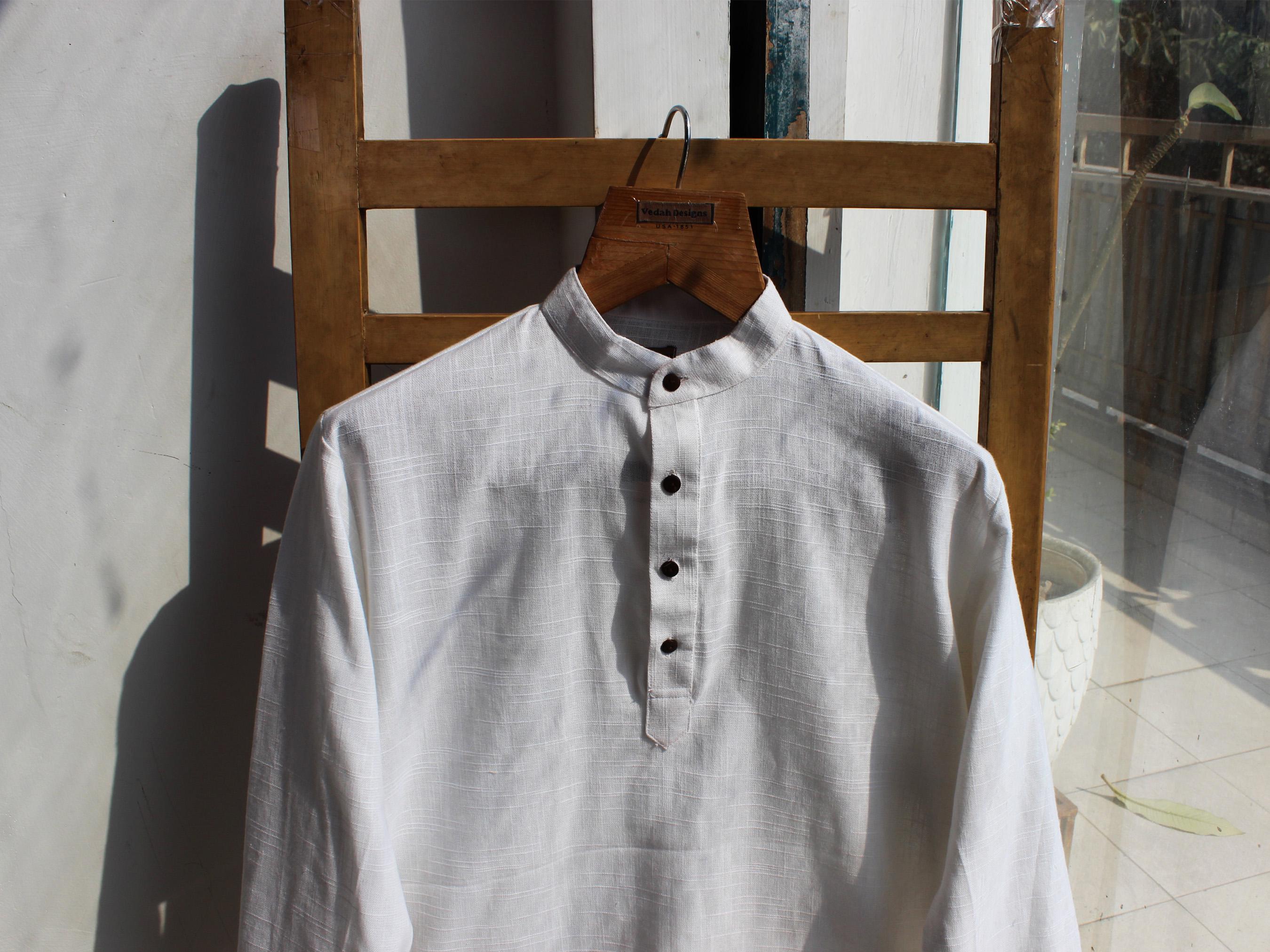 White Heavy Khadi Cotton Shirt - Etsy Denmark