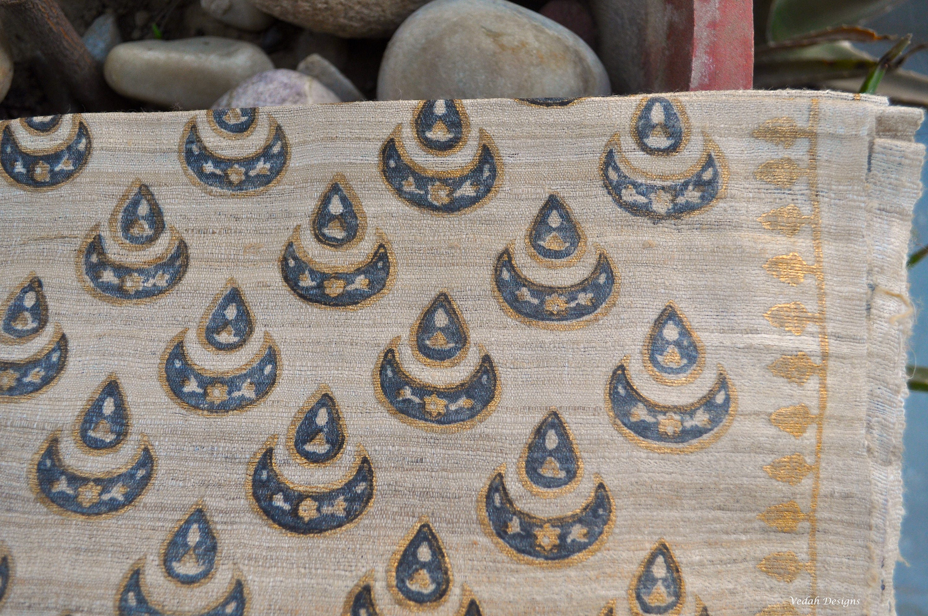 Printed silk Hand Woven Raw silk Pure Fabric by the yard Etsy