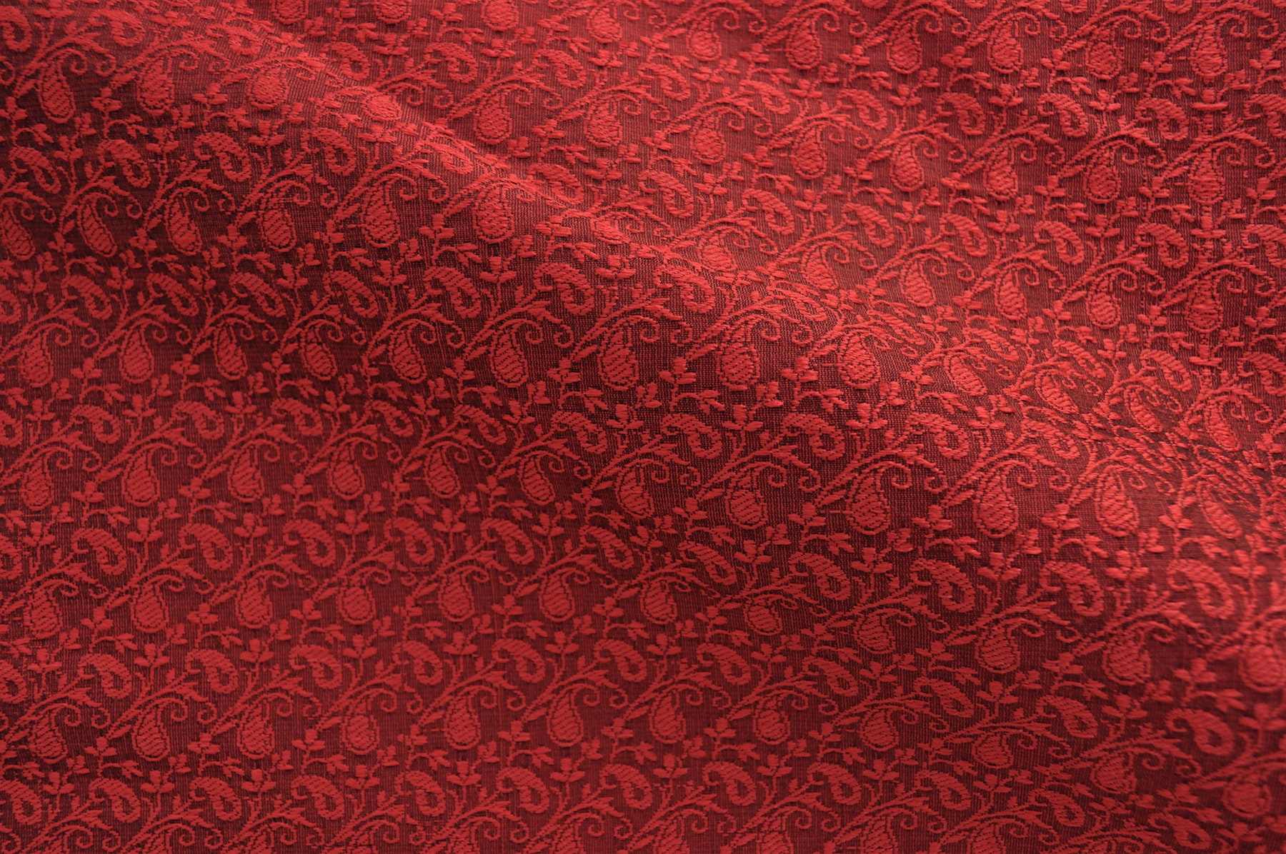 Free Shipping Beautiful Deep red cotton jacquard fabric by the | Etsy