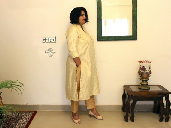 Custom made plus size formal shirt dress with pant for women