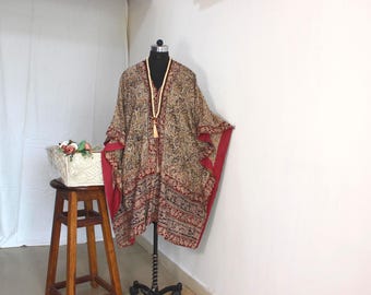 Kalamkari block print kaftan Boho dress