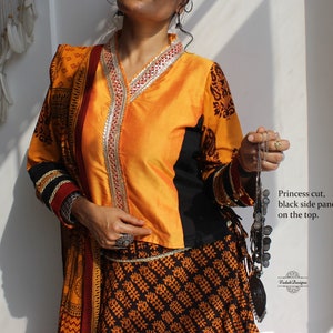 Choose fabric from the store block print lehenga choli set wedding wear dress custom made image 8