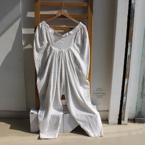 White dhoti in handloom silk jacquard  fabric for women