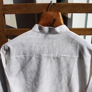 White Khadi shirt handloom cotton kurta for men image 9