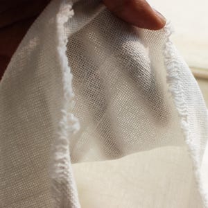 Custom made off white handloom slub cotton pants unisex pants image 6