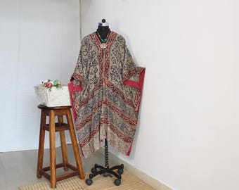 Kalamkari block print kaftan Boho dress