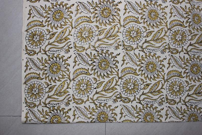 Yellow geometric block print cotton shirt breathable soft cotton shirt Option 2