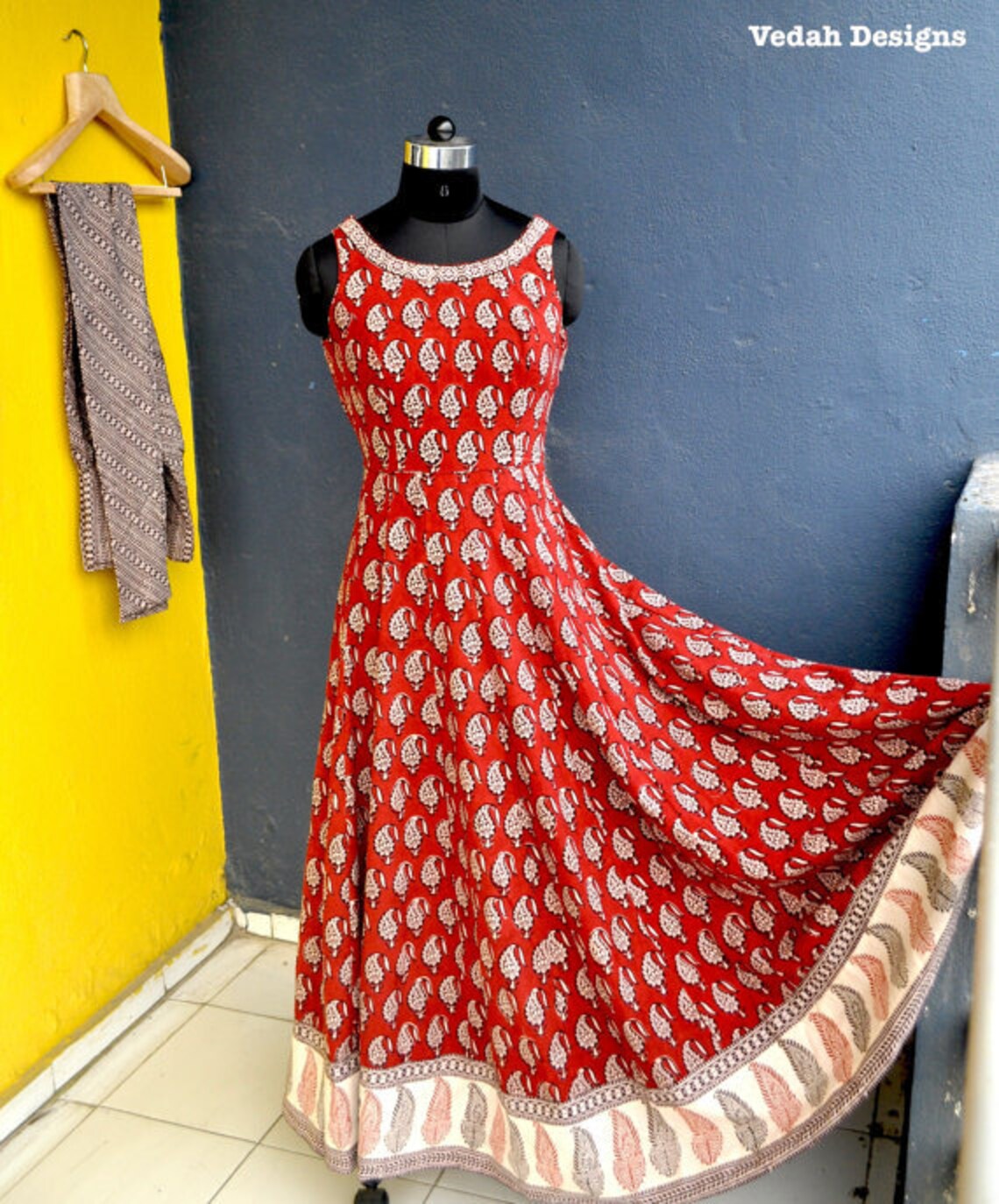 Custom made Block print dress Anarkali suit wholesale supply Etsy