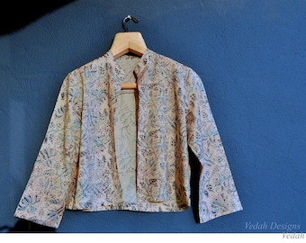 Choose fabric from the store made to order handmade block print women short jacket
