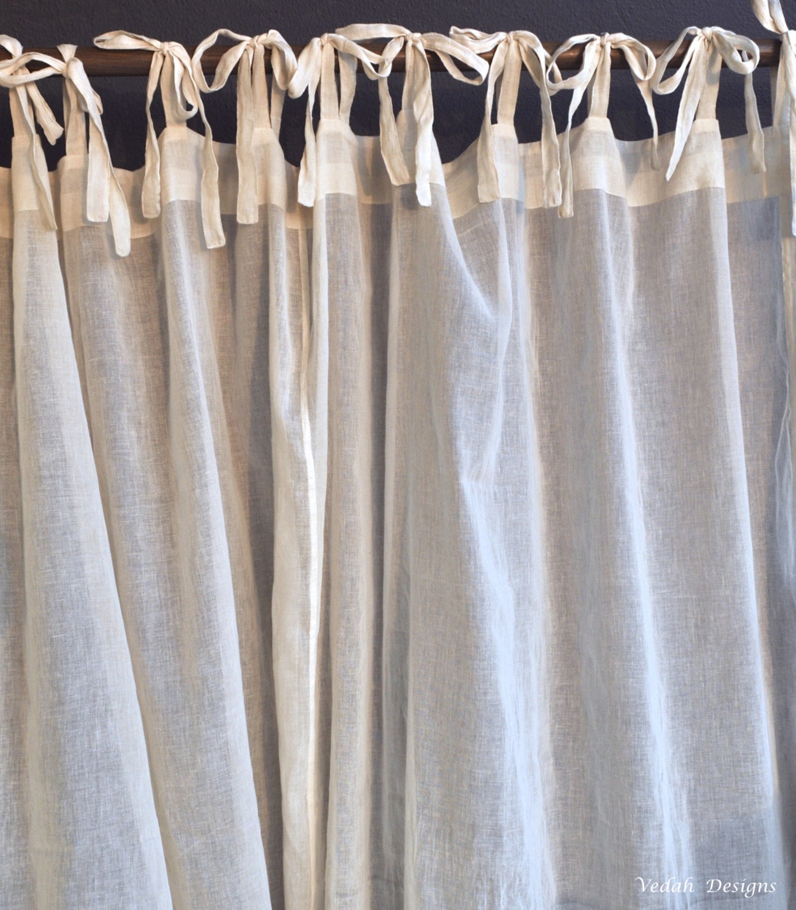 Made to Order Sheer Curtain Cotton Gauze Curtains Voile Etsy