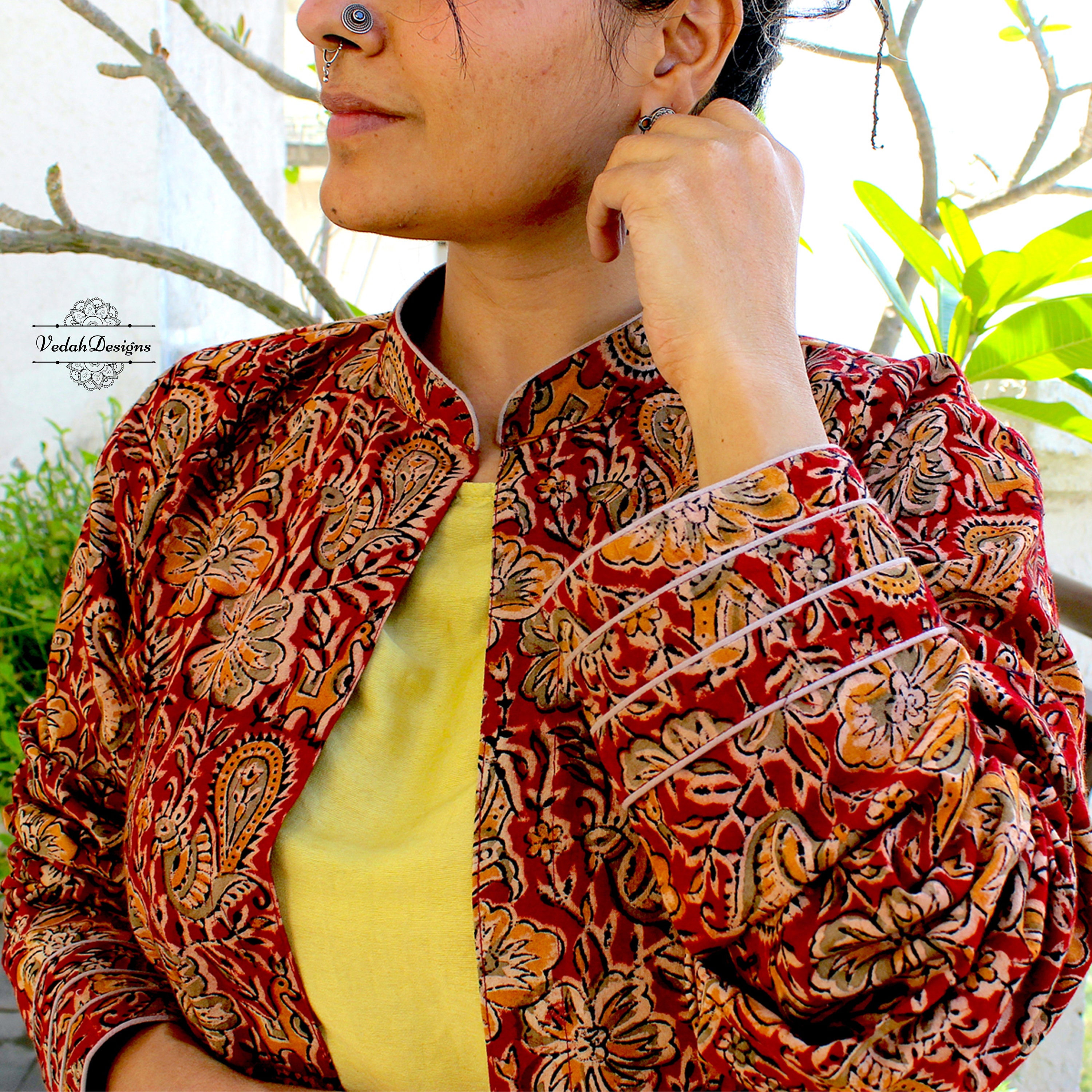Kalamkari jacket with sequenced pants. | Pakistani bridal wear, Indian  designer wear, Indian fashion