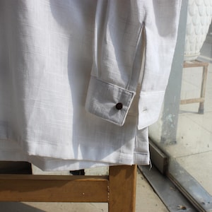 White Khadi shirt handloom cotton kurta for men image 4
