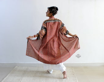 Choose fabric from the store block print shrug with pocket in soft cotton fabric