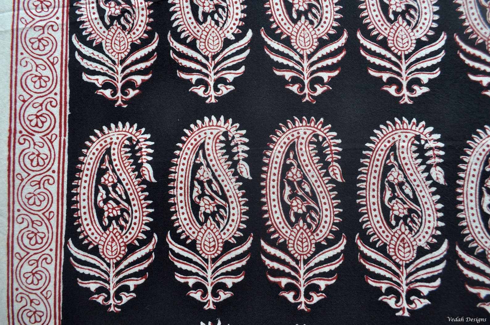 Paisley Block Print Paisely Print Vegetable Dyed fabric by Etsy