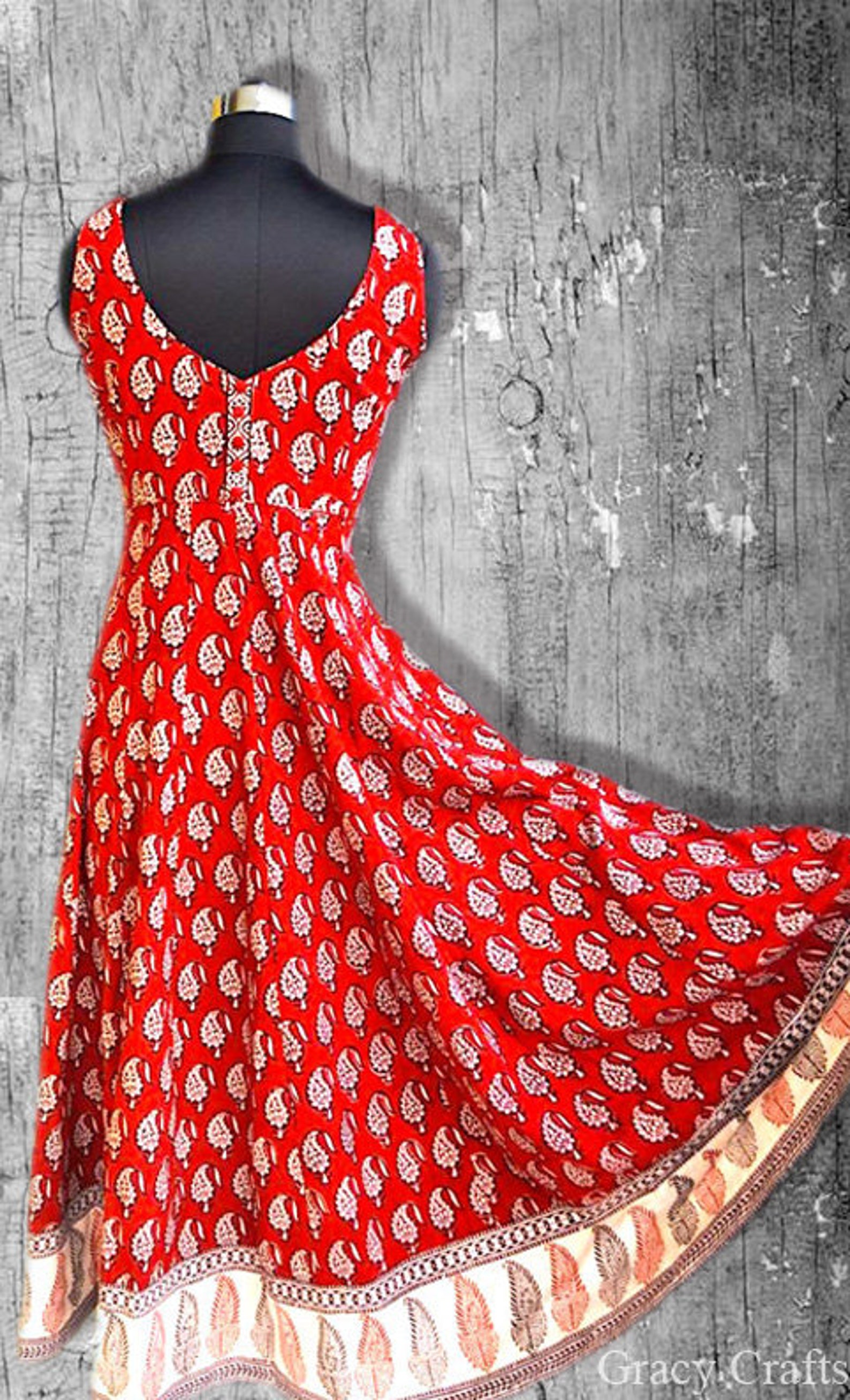 Custom made Block print dress Anarkali suit wholesale supply Etsy