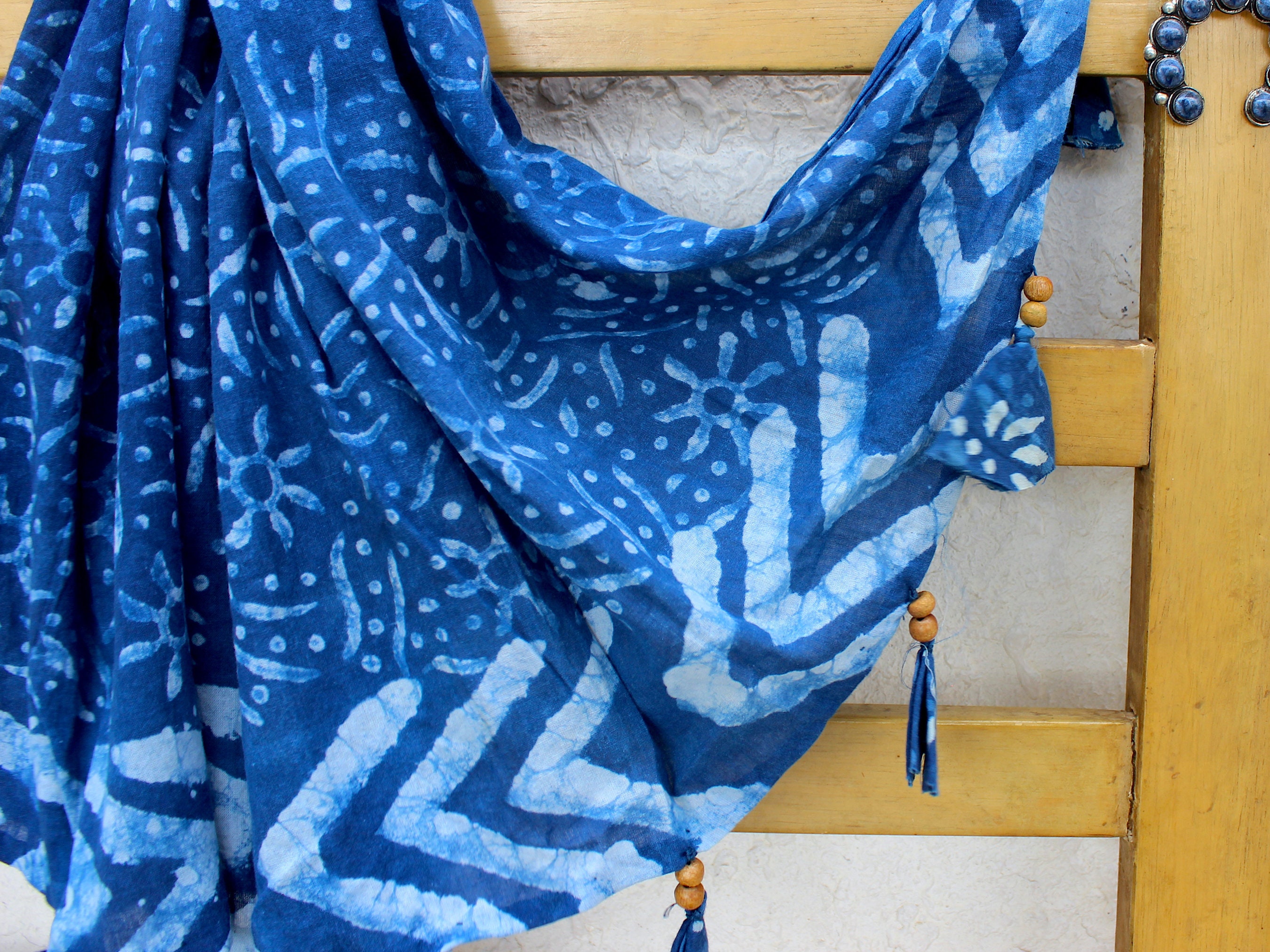Stole Cotton Blue - Etsy Stole Cotton Blue - Etsy
