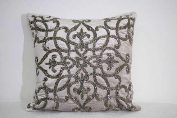 50 Custom Made Fully Hand Embroidered Pillows Wholesale Velvet Etsy