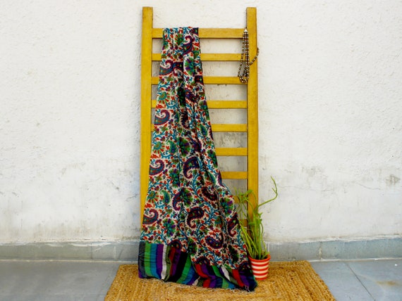 Pure Silk Paisley Stole Gift for Her - Etsy Canada