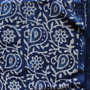 Made to order Indigo block print dress cotton dress, long Maxie dress Option 3