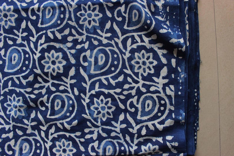 Made to order Indigo block print dress cotton dress, long Maxie dress Option 3