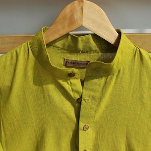 khadi shirt in homespun ahimsa cotton fabric for men