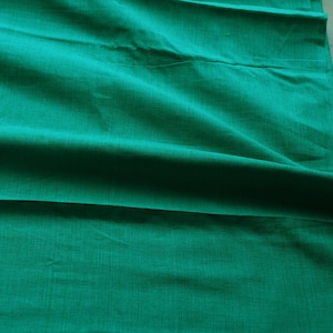 Teal blue khadi homespun cotton ahimsa fabric by the yard