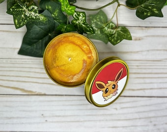 Playfully Sweet Eevee - Eeveelution Soy Cotton Wick Candle 8 oz Tin