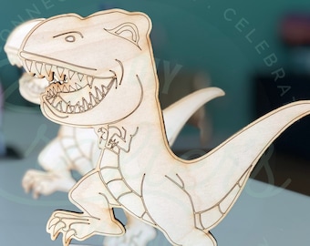 Dinosaurus SVG met standaard