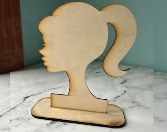 Vrouwelijk silhouet SVG met standaard