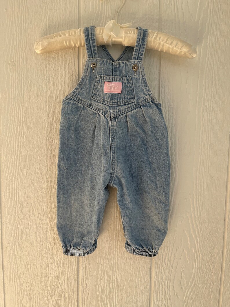 80s Baby Bgosh Overalls for Girls, Light Wash Denim Baby Overalls ...