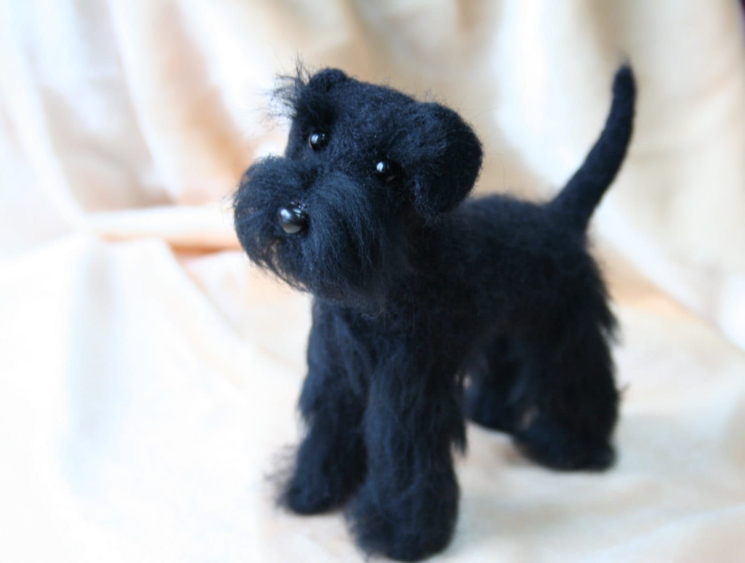 schnauzer stuffed animal black