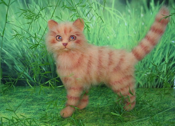 Orange Tabby Katze Nadel Gefilzt Katze Orange Katze Etsy