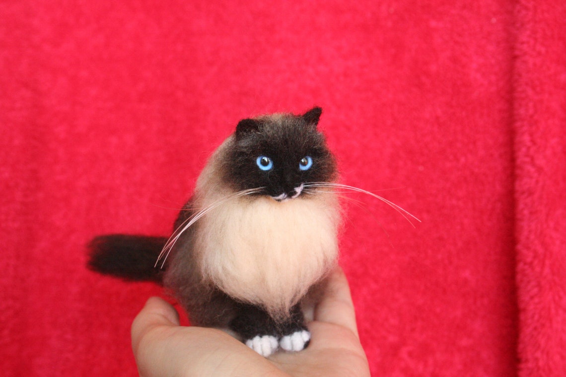 Custom Needle Felted Cat. Cat Memory Pet Portrait. Your Pet Etsy