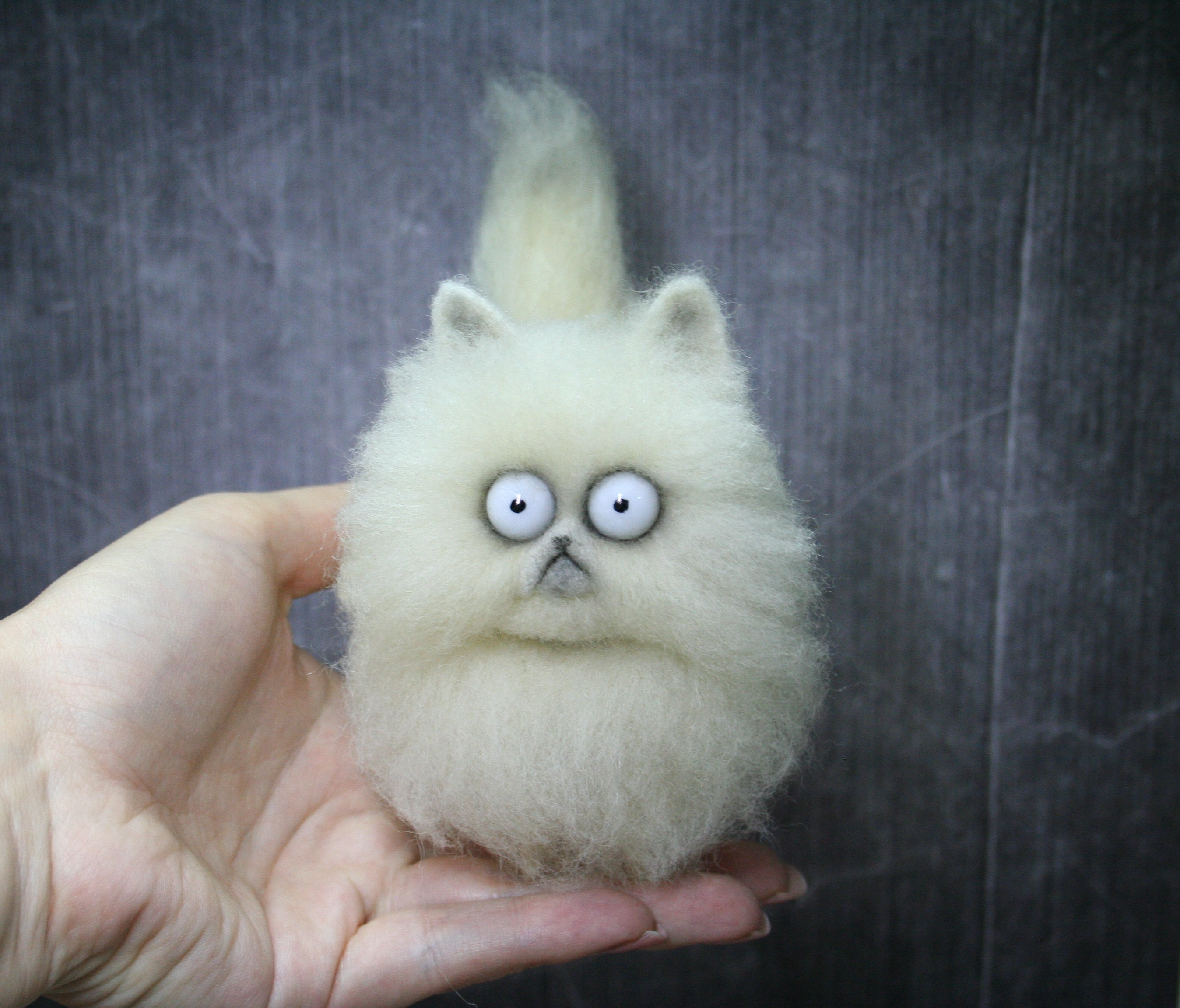Frankenweenie Cat Mr Whiskers Needle Felted Cat White Cat Etsy