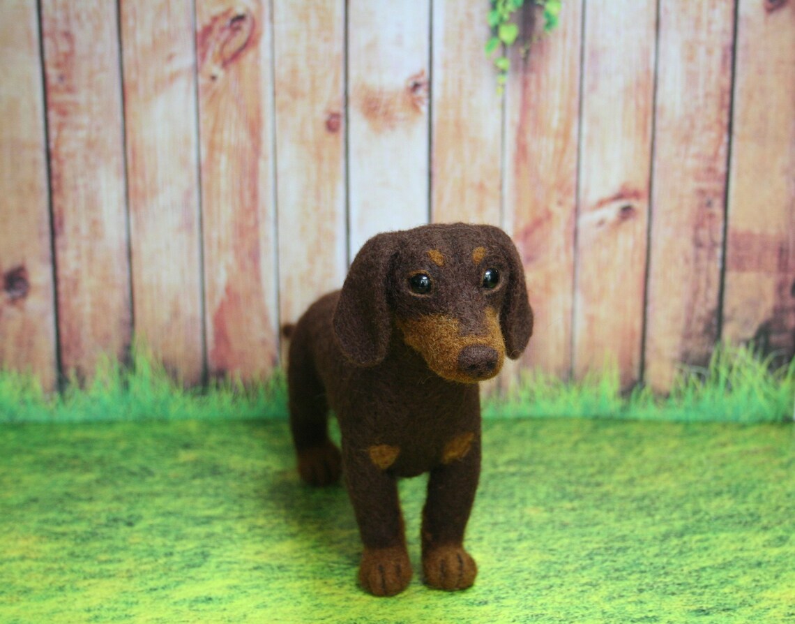 Custom Needle Felted Dachshund Sculpture. Needle Felted Dog. Etsy