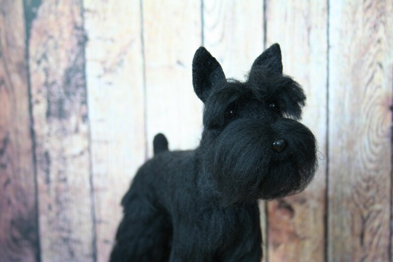 Custom Made Dog Black Schnauzer.Needle Felted Schnauzer.Needle | Etsy