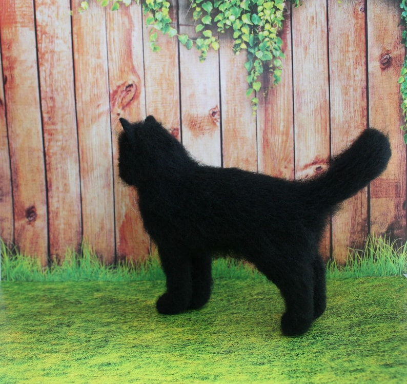 Custom Needle Felted Cat. Black Cat. Cat Memory Pet Portrait. Etsy Canada