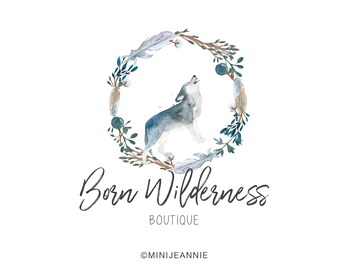 wolf logo etsy