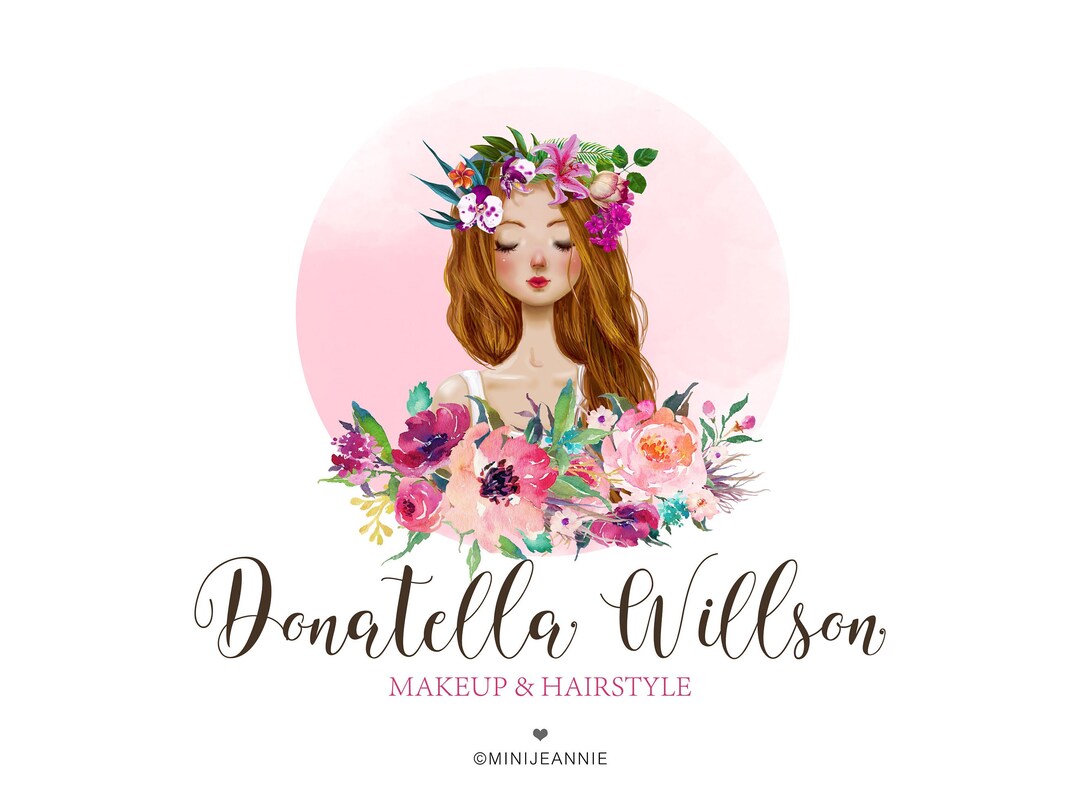 Premade Logo, Makeup Logo, Hair Stylist Logo, Makeup Artist Logo ...