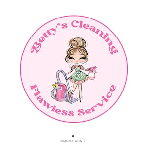 Cleaning Service Logo, Housekeeper Logo, Cleaning Business Logo, Maid Service Agency Logo, Home House Cleaning Logo, Vacuum Cleaner Logo