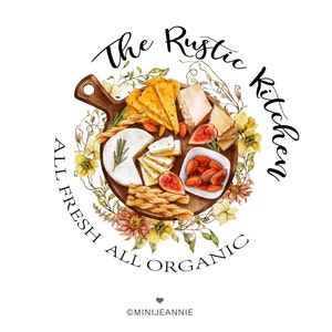 Charcuterie Board Logo Design, Cheese Board Logo, Grazing Board Logo, Food and Drink Logo, Catering Logo, Cooking Logo, Party Logo, Fig Logo