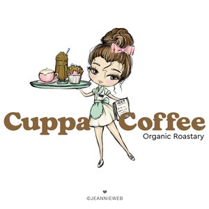 Logo Caffè - Logo Panetteria - Logo Caffetteria - Logo Pasticceria - Logo Ragazza - Logo Donna - Logo Pasticcere - Logo Cuoco - Logo Ristorante