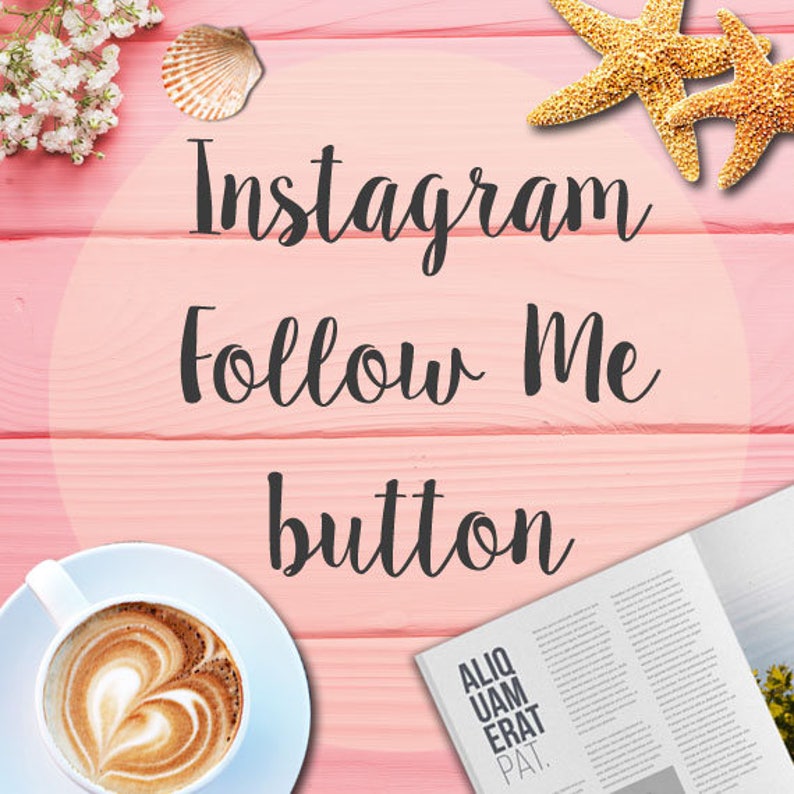 image 0 - follow me on instagram button